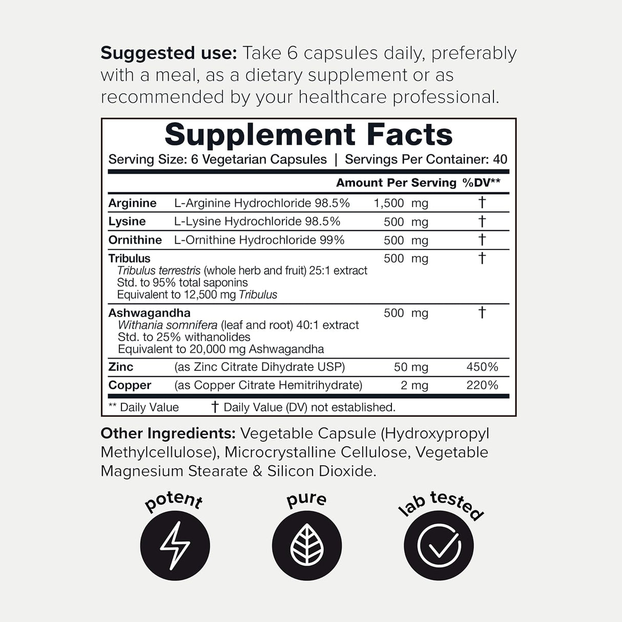 Píldoras de apoyo de hormona de crecimiento 240 cápsulas