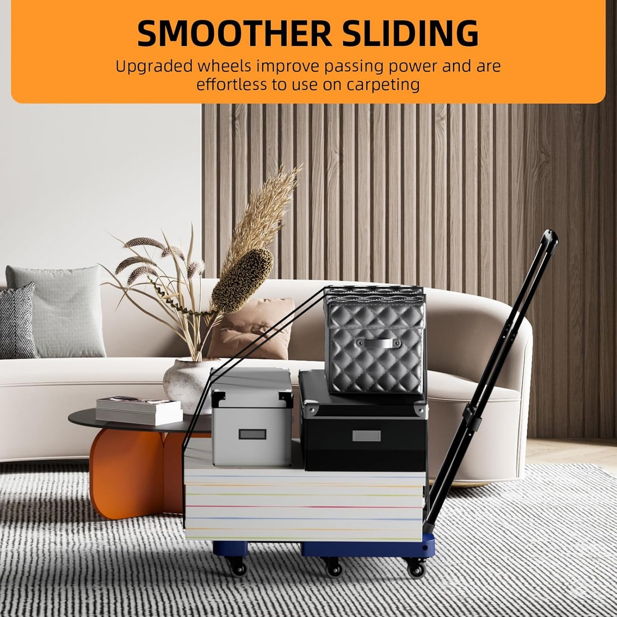 Carretilla Plegable 500 LB, Carro de Carga 6 Ruedas, Modelo A