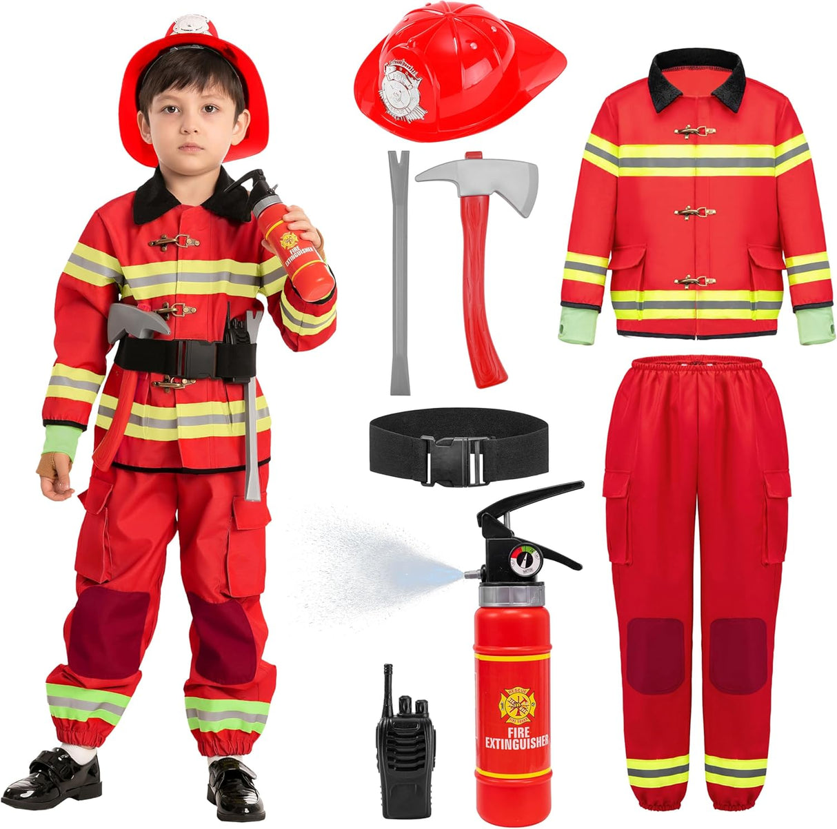 Disfraz de Bombero para Niños, Spooktacular Creations, Set