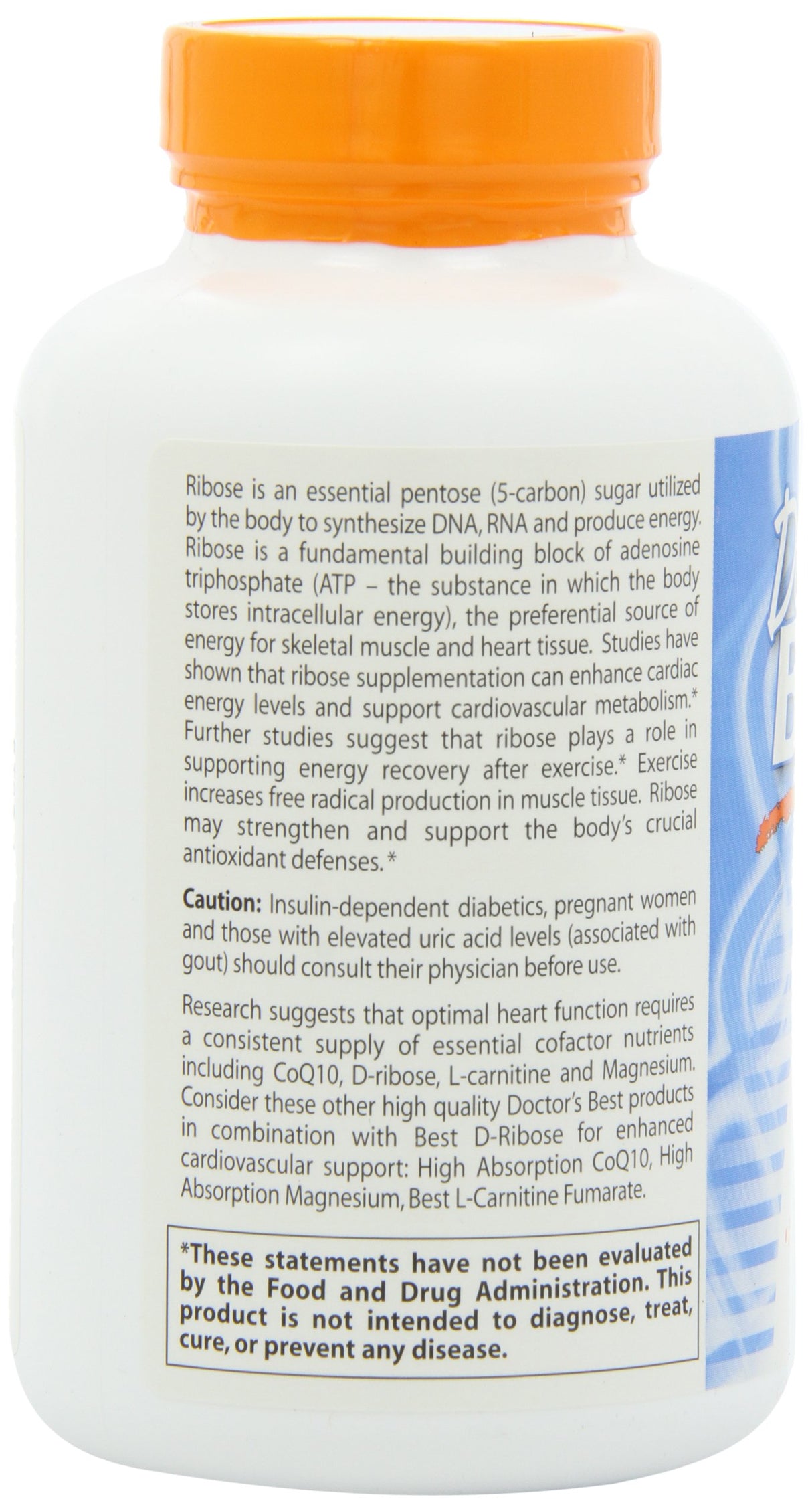 Doctor's Best D-Ribose con bioenergía ribosa, vegana, mejora