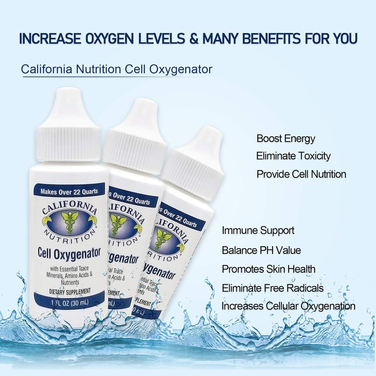 Suplemento Cell Oxygenator 1 Fl Pack of 10 oxígeno líquido