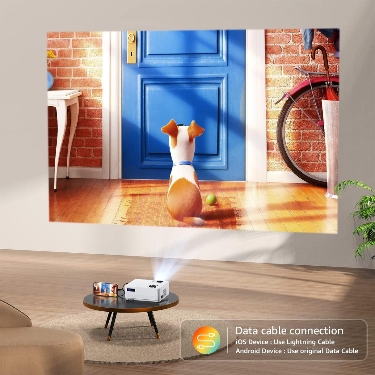 Proyector Roconia 5G WiFi 1080p, 12000LM, Soporta 4K