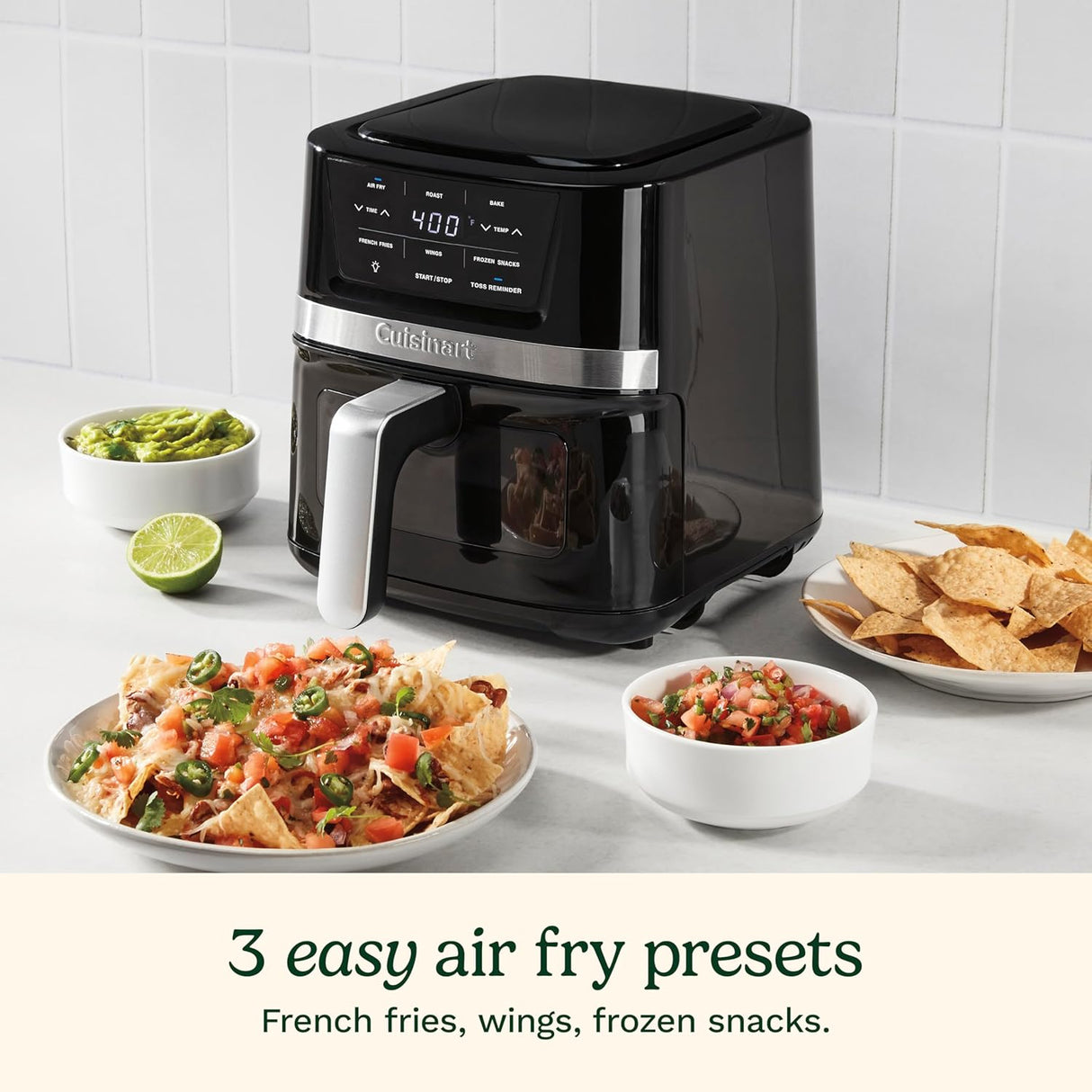 Freidora de Aire Cuisinart 2.6Qt, 3 Programas, Modelo AIR-80