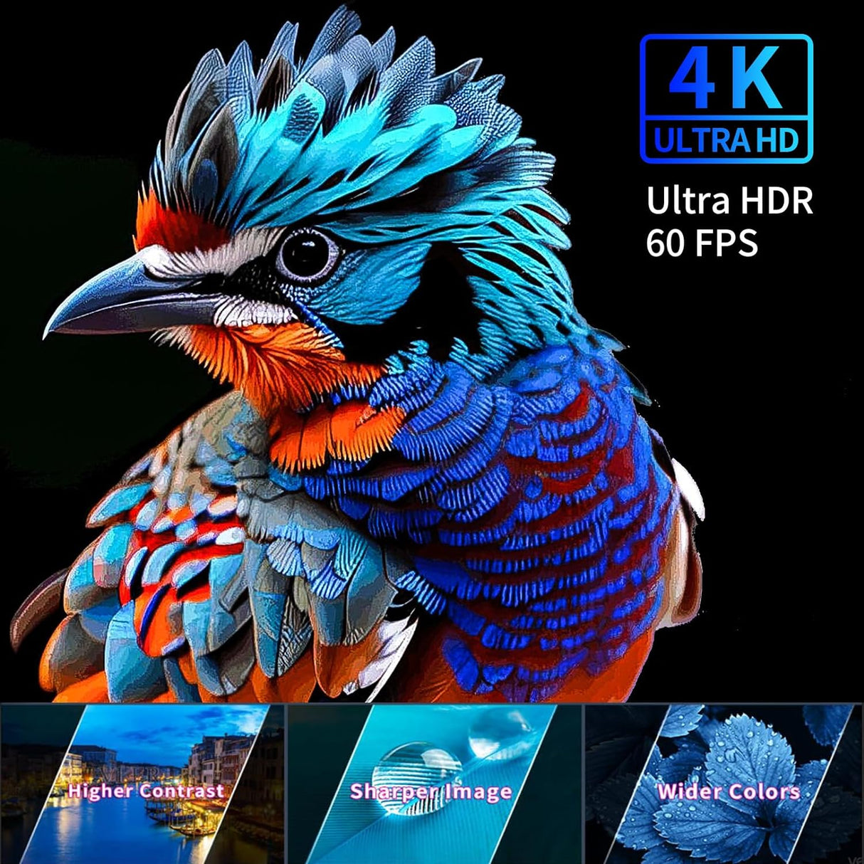 Proyector 4K JIFAR, WiFi 5G, Bluetooth, 1100ANSI, 450 Display