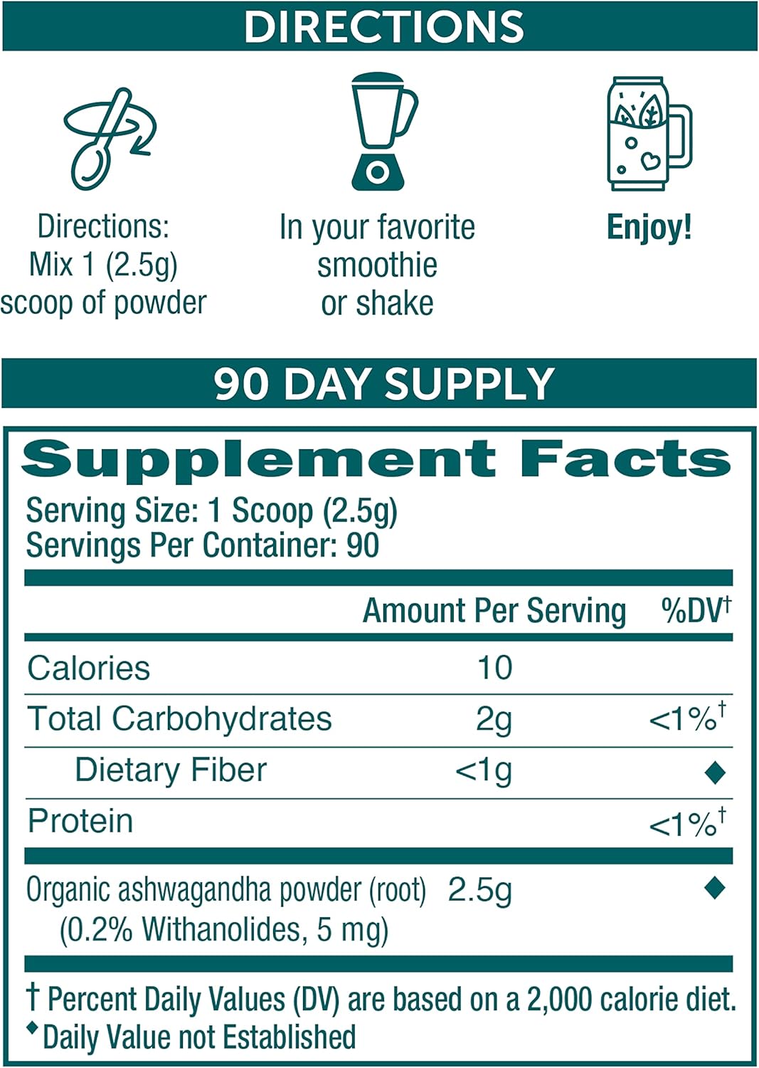 Polvo de Ashwagandha Orgánico Himalaya, Superalimento 7.9 oz