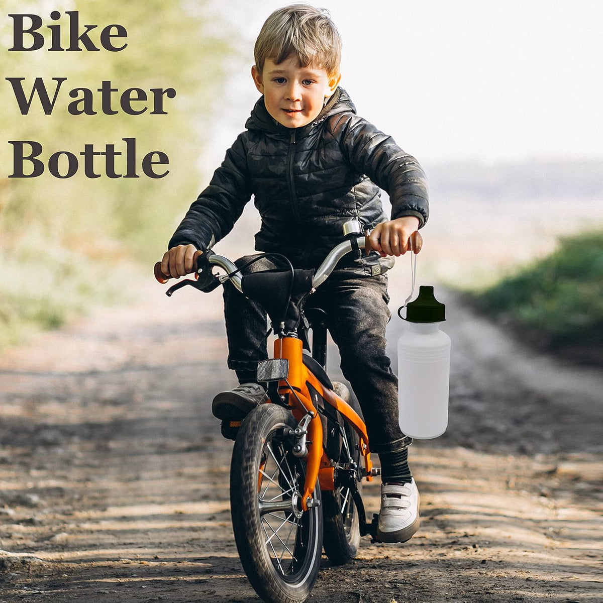 4E's Novelty 12 botellas de agua deportivas a granel (paquete de 12) botellas de agua de plástico reutilizables de 18 onzas, sin BPA, botellas de agua para niños escolares