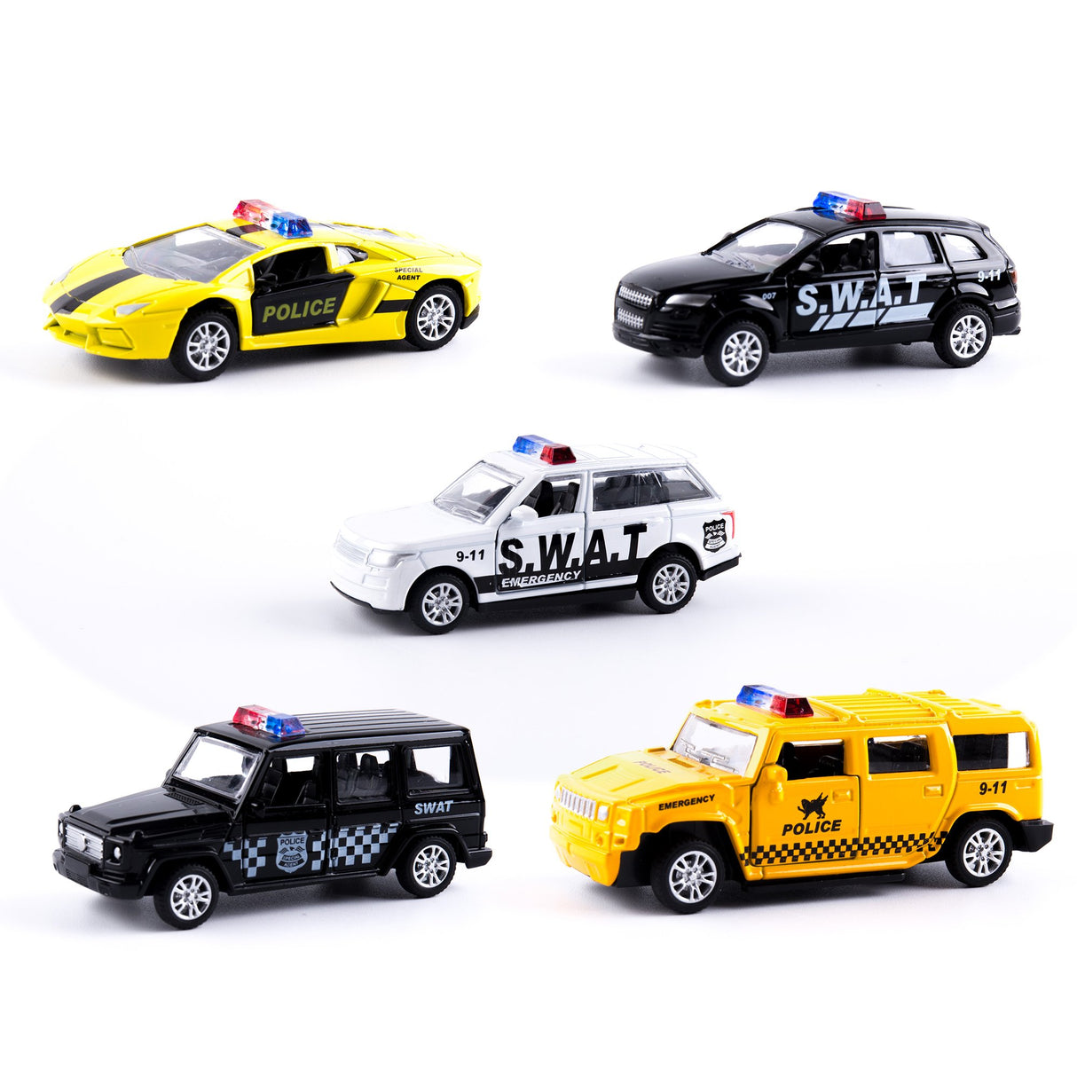 Juego de 5 coches de juguete