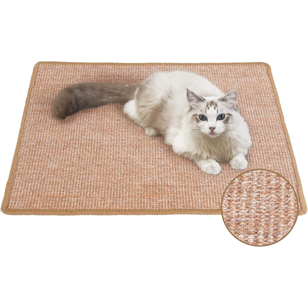 Alfombrilla de rascar para gatos para suel color marrón
