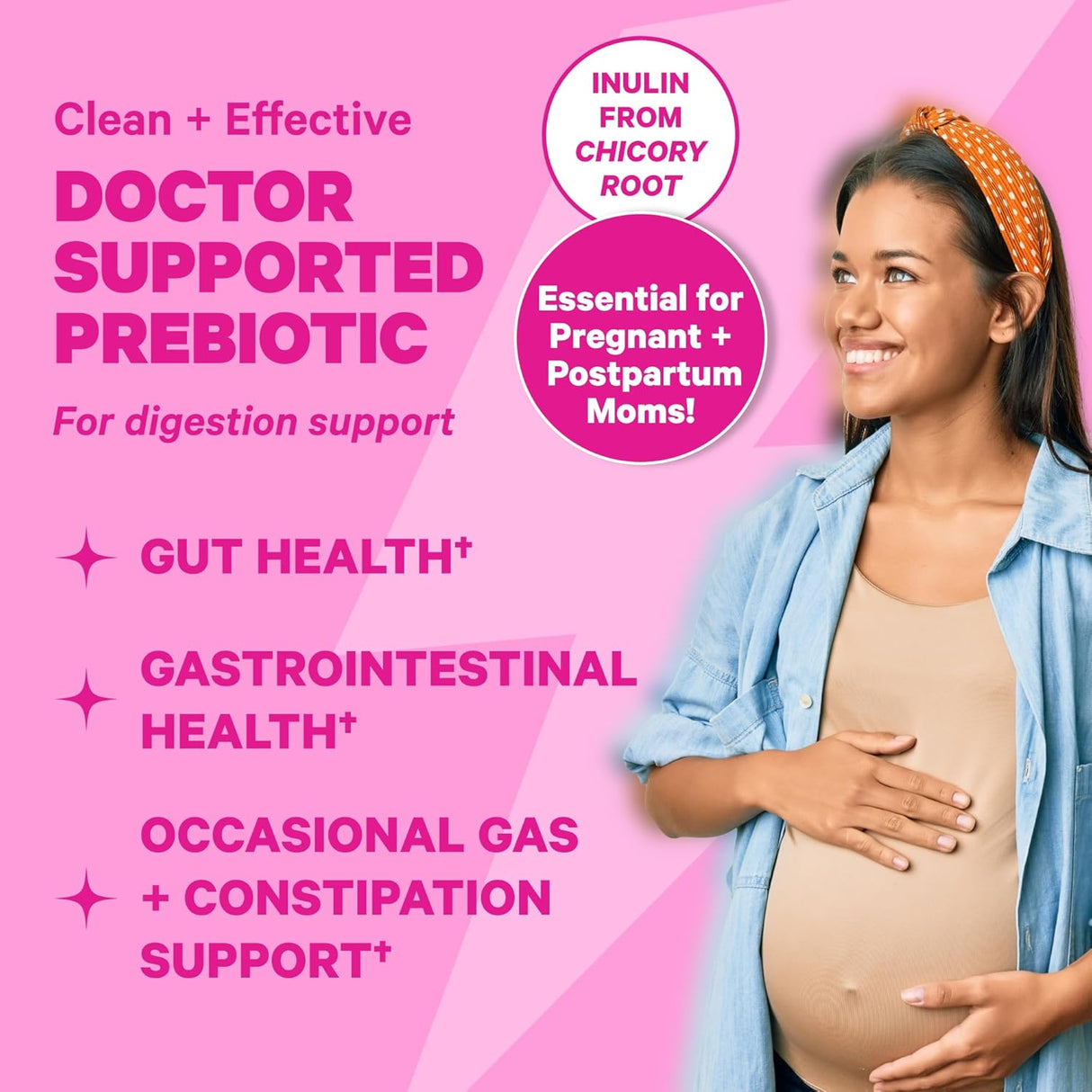 Suplemento de fibra prebiótica inulina apoyo estomacal