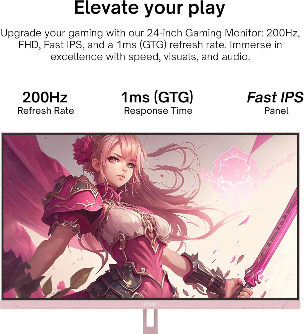 Monitor Gaming Pixio PX248 24 FHD 200Hz 1ms Adaptive Sync