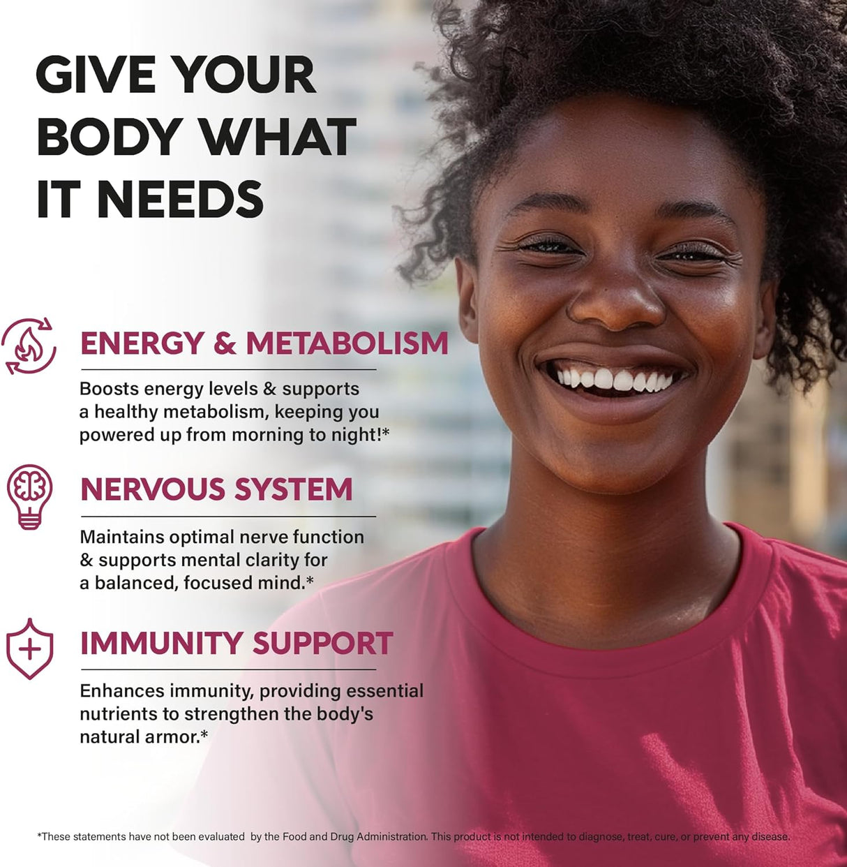 Suplemento Complejo de vitamina B – Complejo B 11 B1, B2, B3