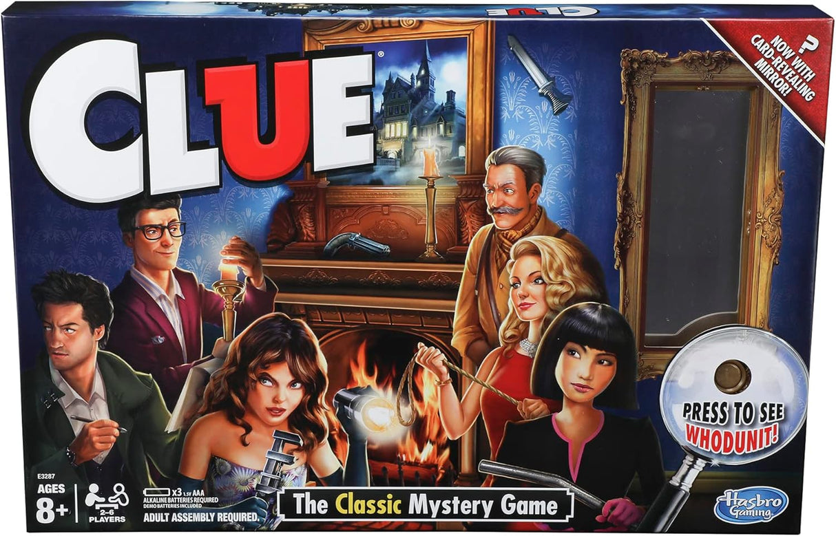 Juego de Misterio Clue de Hasbro, 2-6 Jugadores, 8+ Años