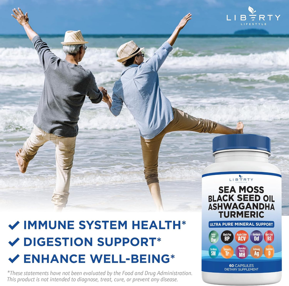 Suplemento natural con aceite de semilla negra y jengibre 1 Pack