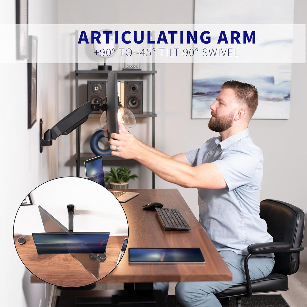 Soporte de Pared Ajustable VIVO, Articulado, 17-27, MOUNT-V001A