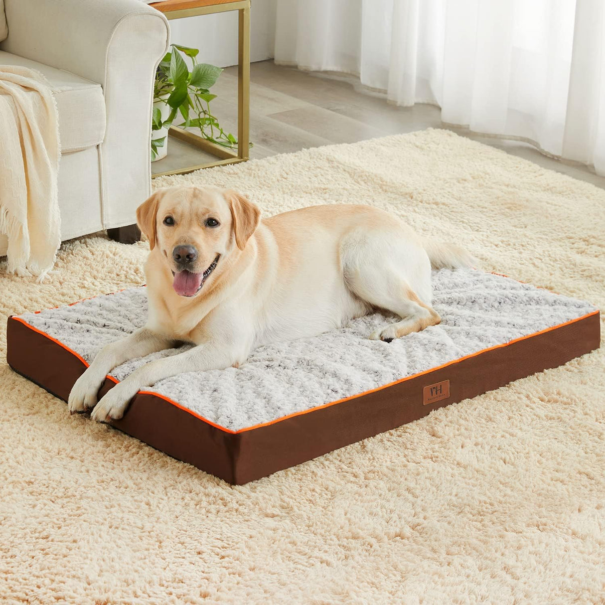 Cama ortopédica para perros grandes WESTERN HOME, espuma gruesa