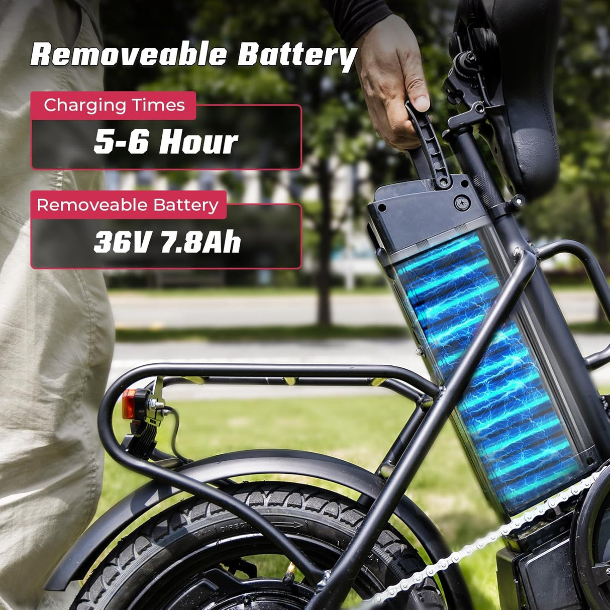 Bicicleta Eléctrica S14/S16, 500W/750W, 19/22 MPH, Plegable