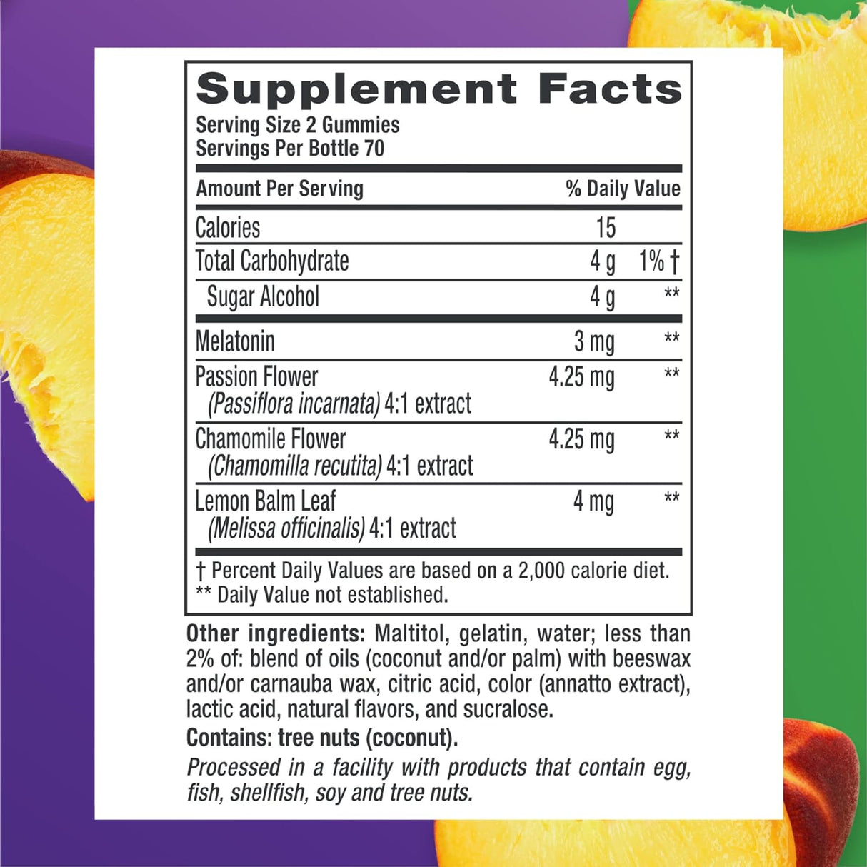 Vitaminas gomosas de melatonina de 140 ct Vitafusion
