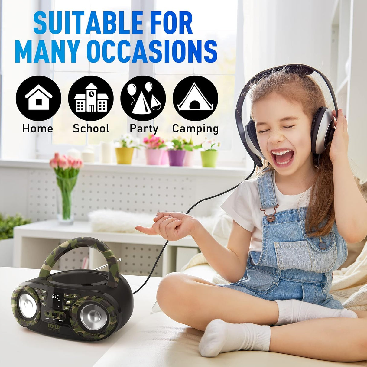 Reproductor de CD portátil Bluetooth PYLE-HOME PHCD59
