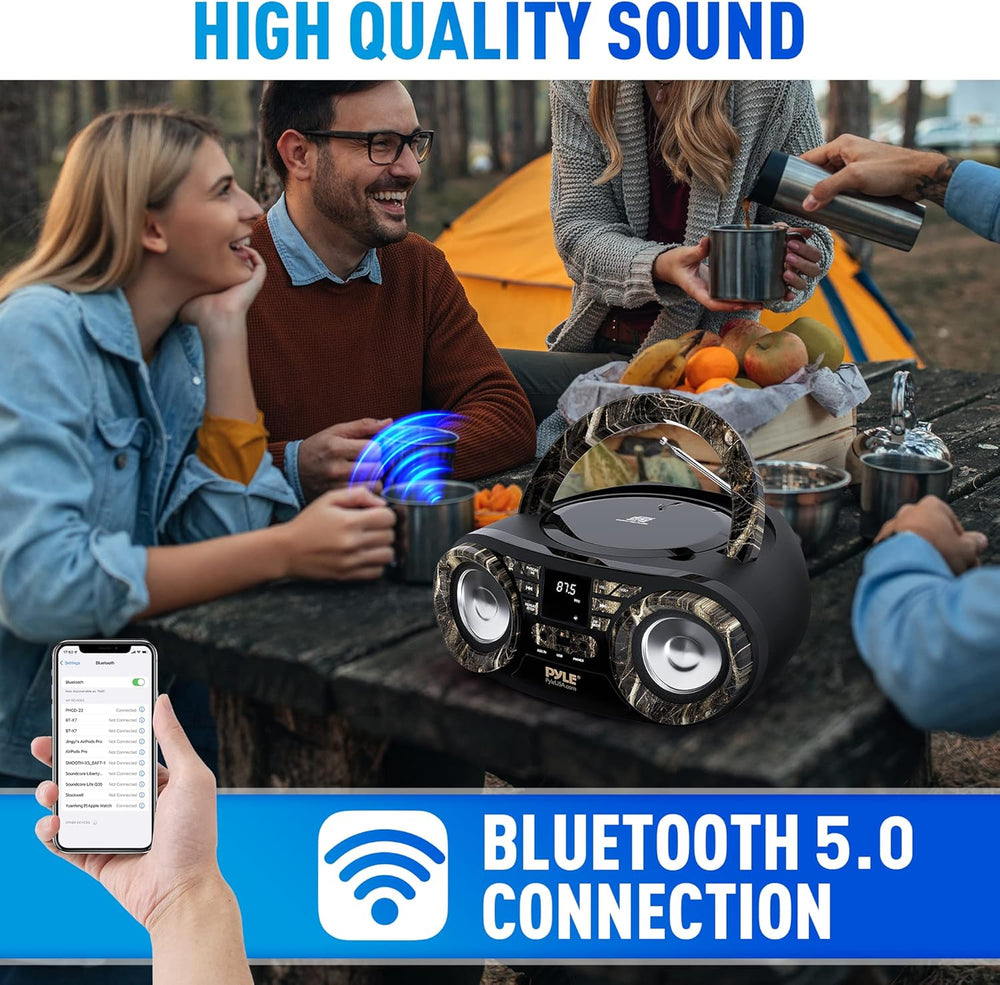 Reproductor de CD portátil Bluetooth PYLE-HOME PHCD55