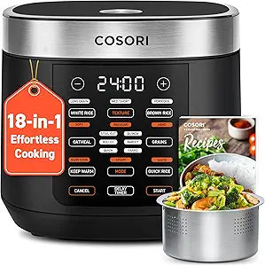 Arrocera COSORI 10 Tazas, 24h Calentamiento, 18 Funciones