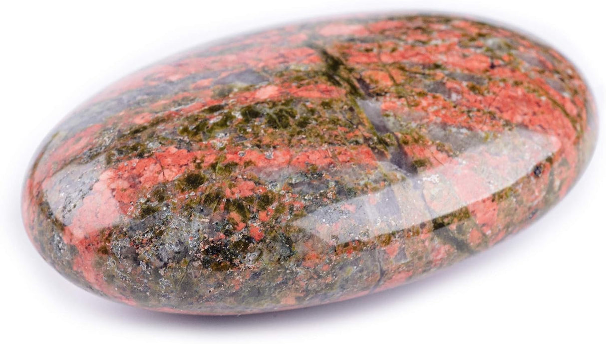 Piedra de Palma Unakita - Ovalada Pulida para Relajación