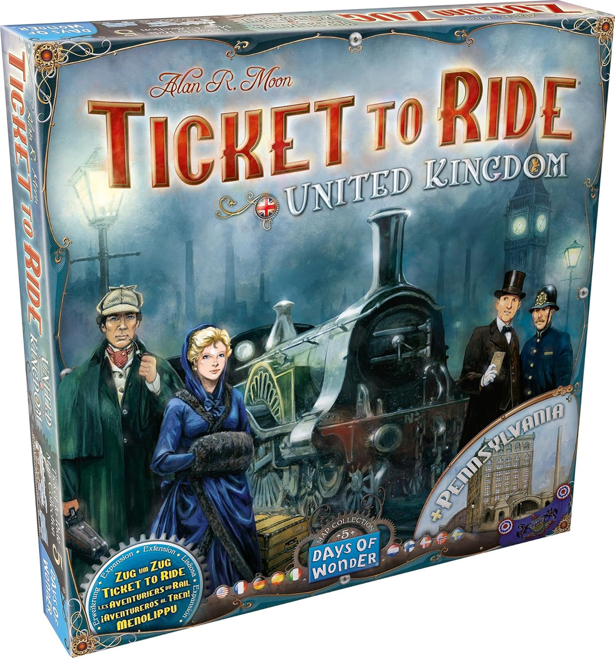 Expansión Ticket to Ride Reino Unido y Pennsylvania - Days of Wonder