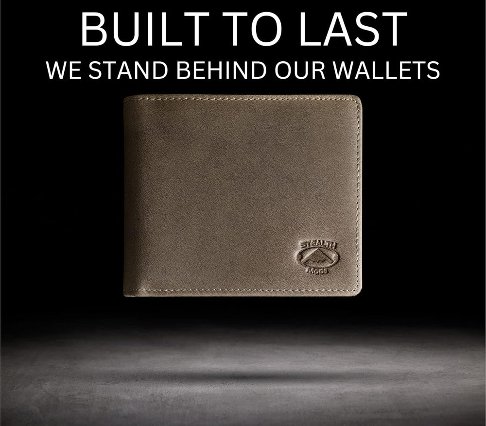 Billetera Bifold de Cuero para Hombre con Ventana de ID y RFID