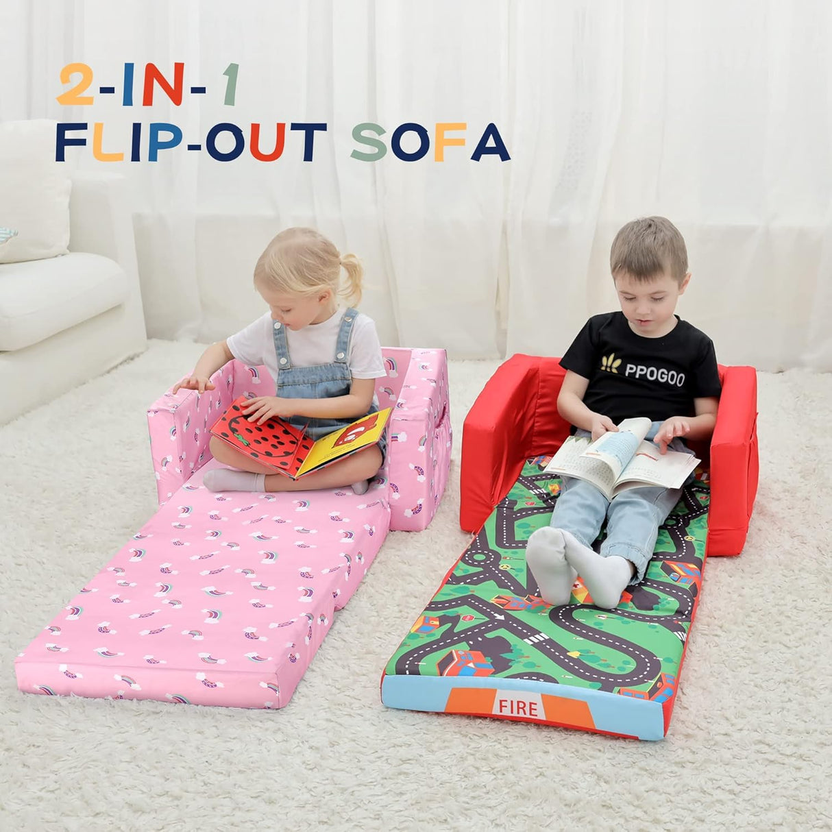 Silla cama tapizada para niños y bebés, Rosa MallBest