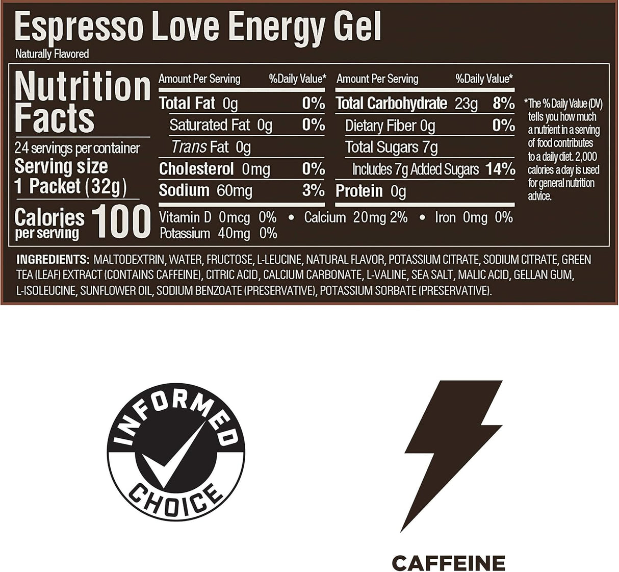 Gel energético GU Energy, 24 unidades, Espresso Love