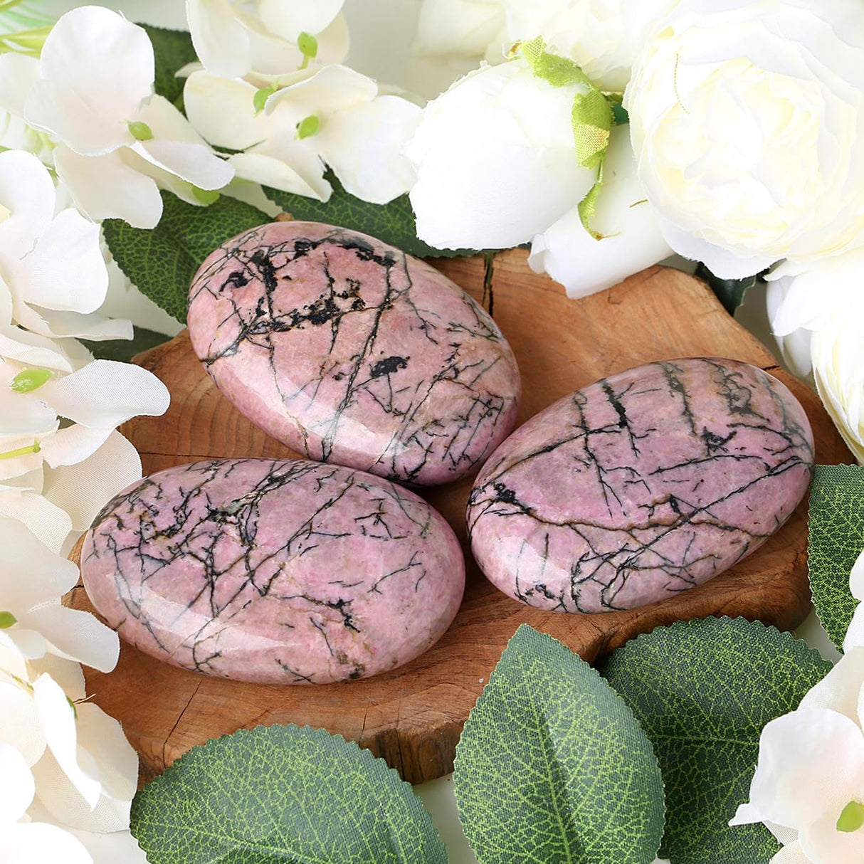 ZHIYUXI Cristales de rodonita de 2.4 pulgadas, decoración