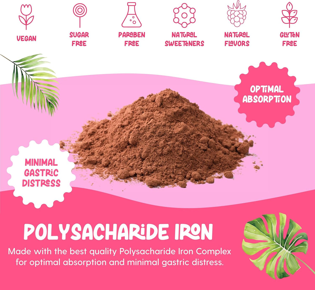 Suplemento Gotas de hierro para mujeres soporte diario vegan