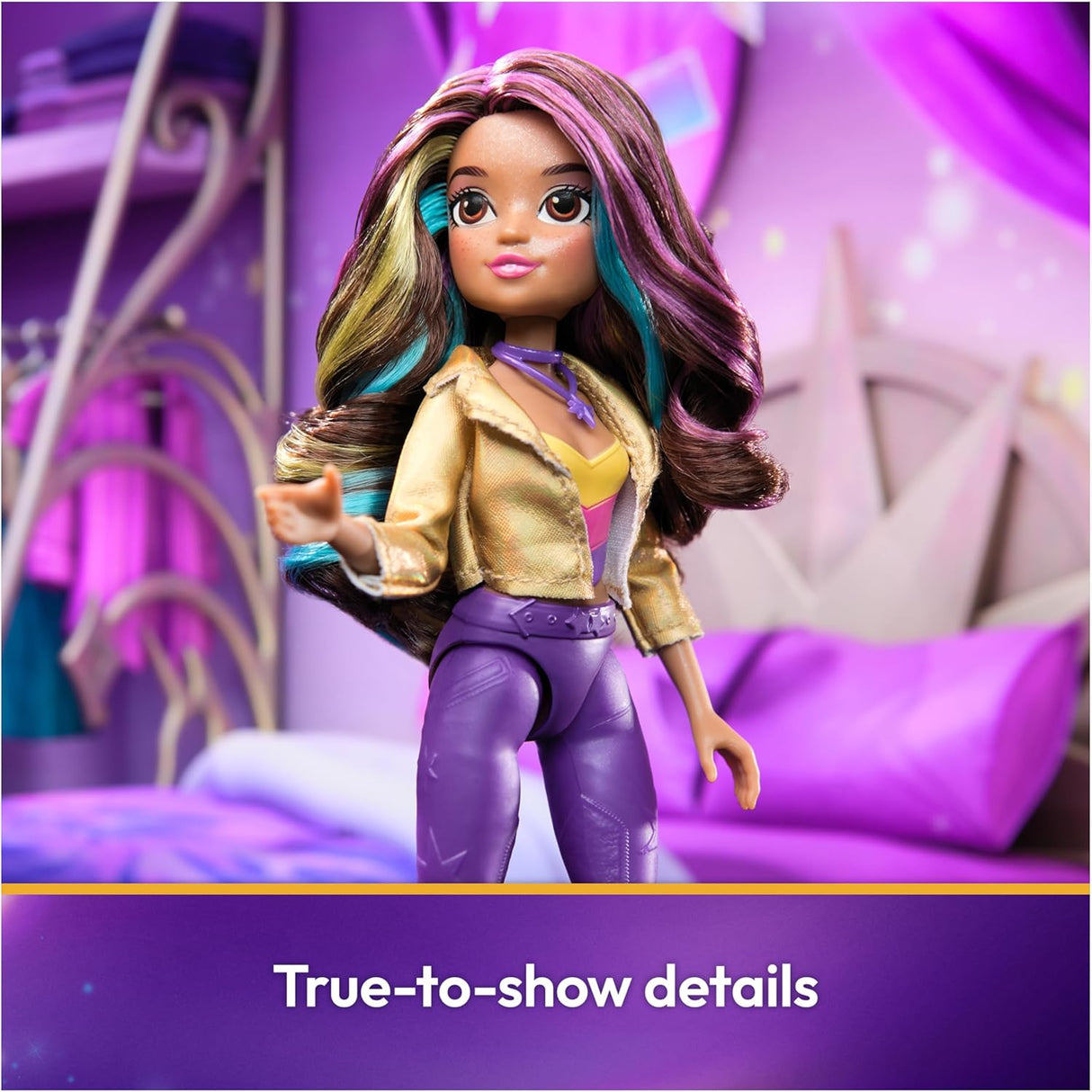 Muñeca Unicorn Academy, Sophia con 9 Accesorios, 9.5”