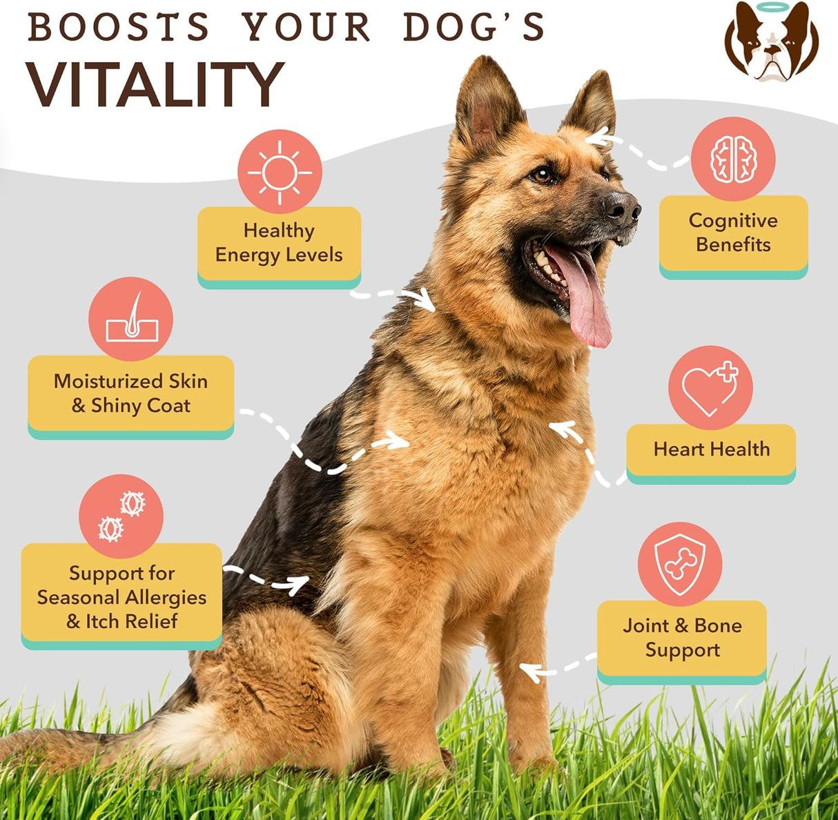 Aceite de pescado Ultra Omega 3 para perros, 16 onzas