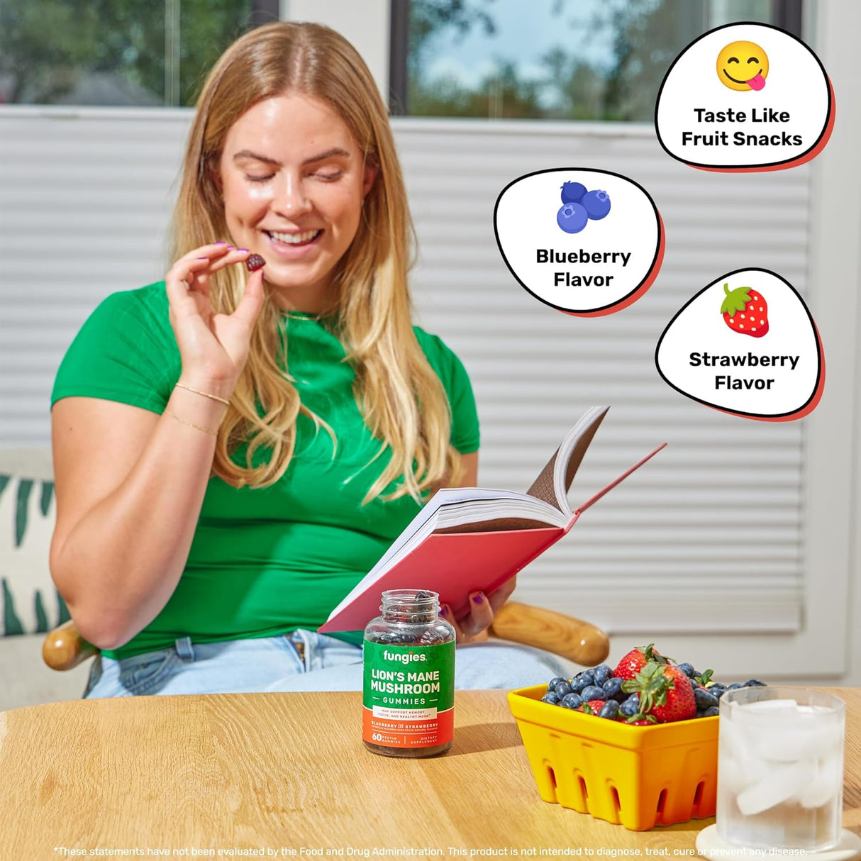 Suplemento Gomitas de hongos melena de león de Fungies 60u