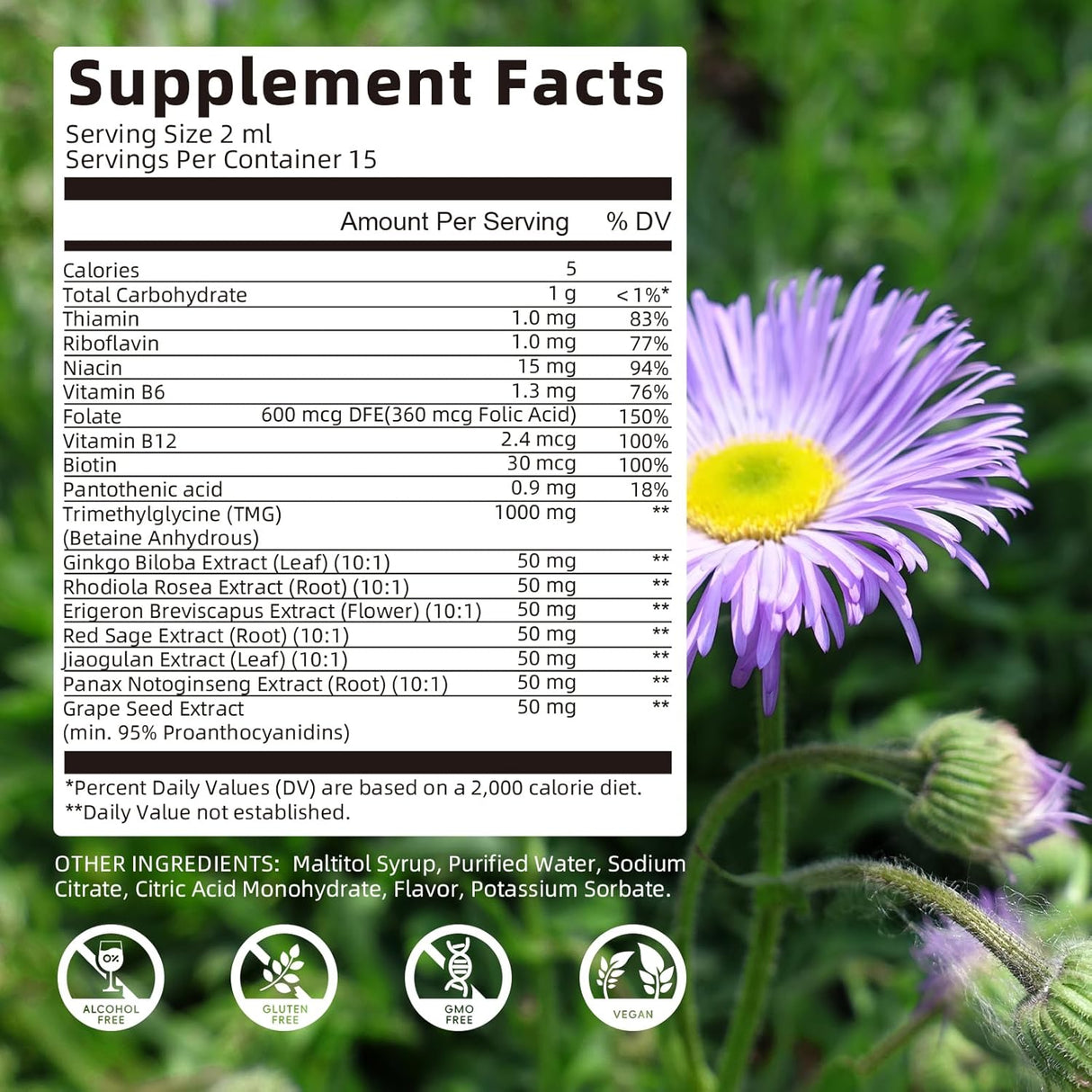 Suplemento TMG Líquido, Alta Absorción, 1000MG, 2 Pack