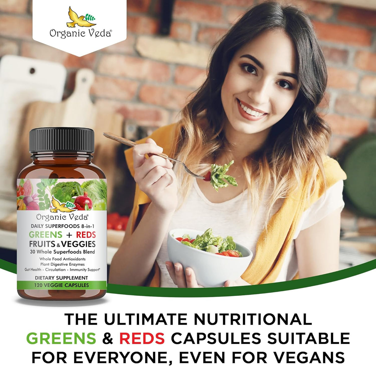 Suplemento Vegano de Frutas y Verduras en Cápsulas