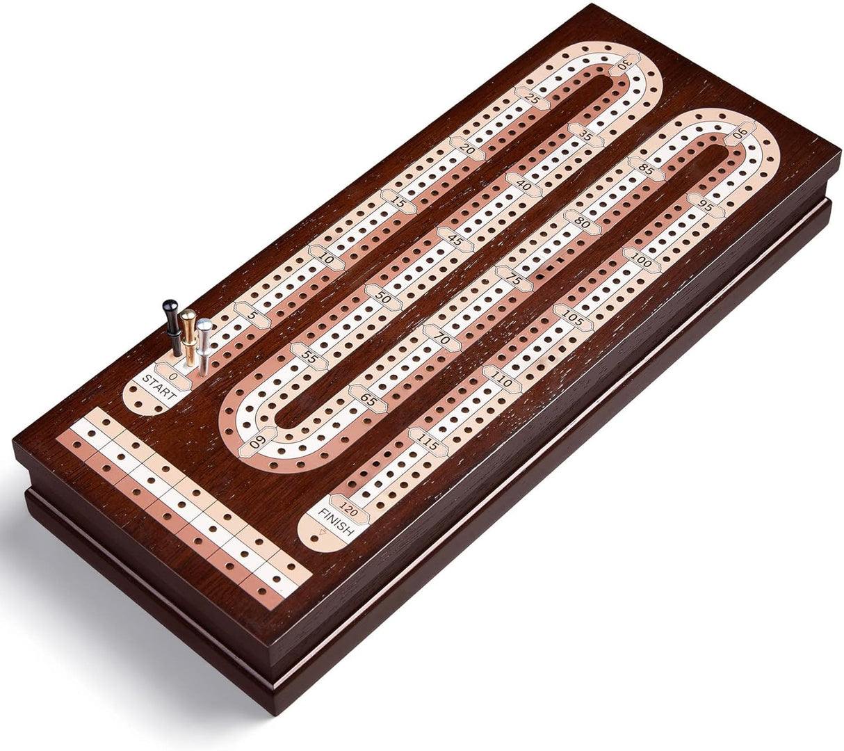 Juego de Cribbage AMEROUS con 9 Puntos y 2 Barajas, 3 Pistas