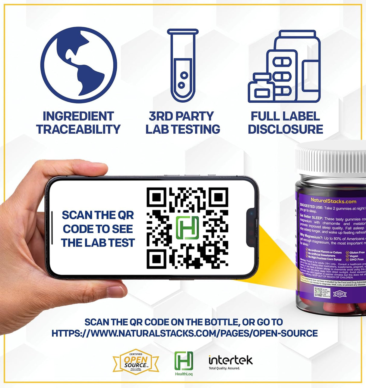 Gomitas de magnesio para dormir, ayuda premium para dormir