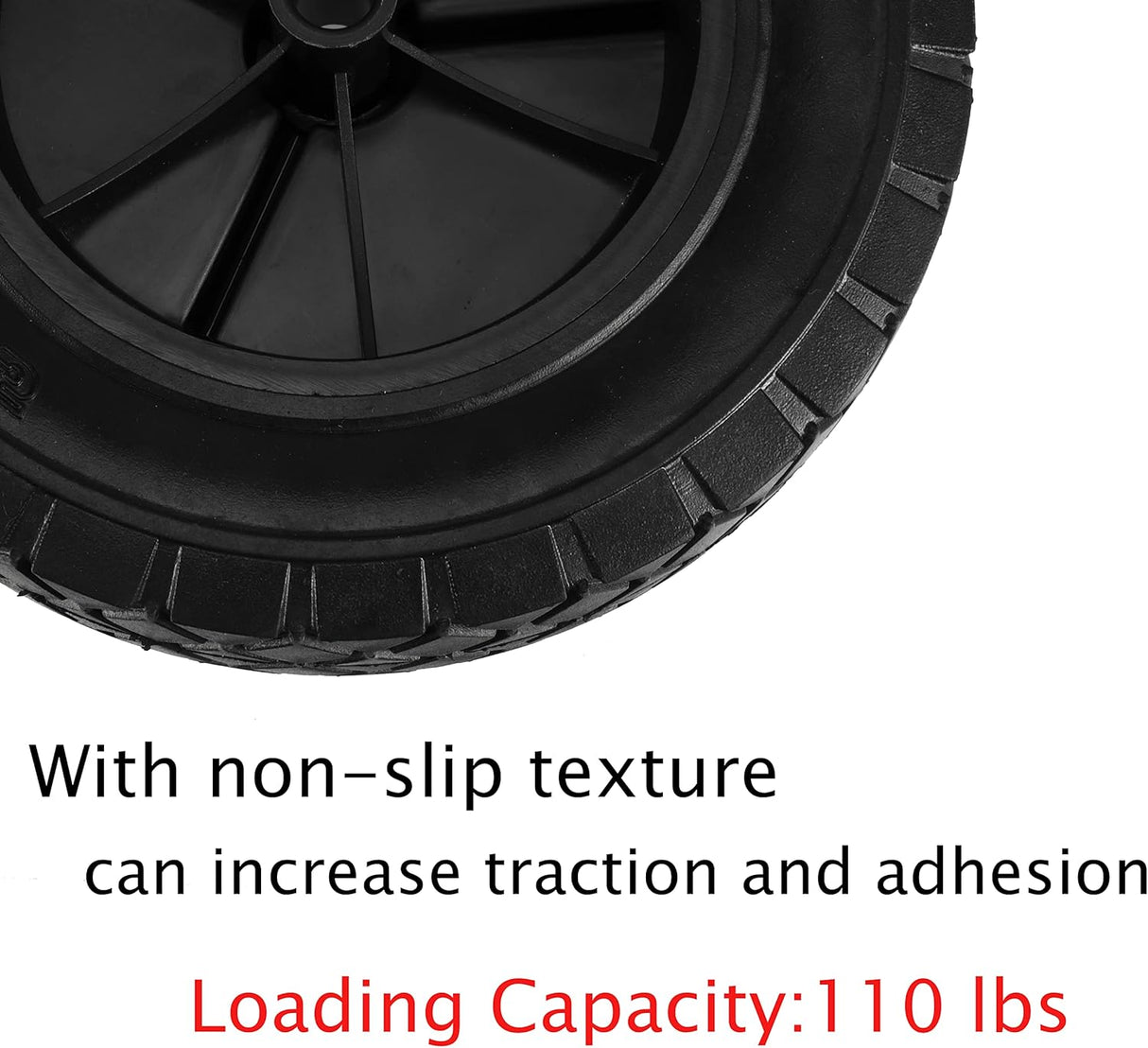 Ruedas de goma para carretilla, 8 x 1.75, 110 LBS, universal