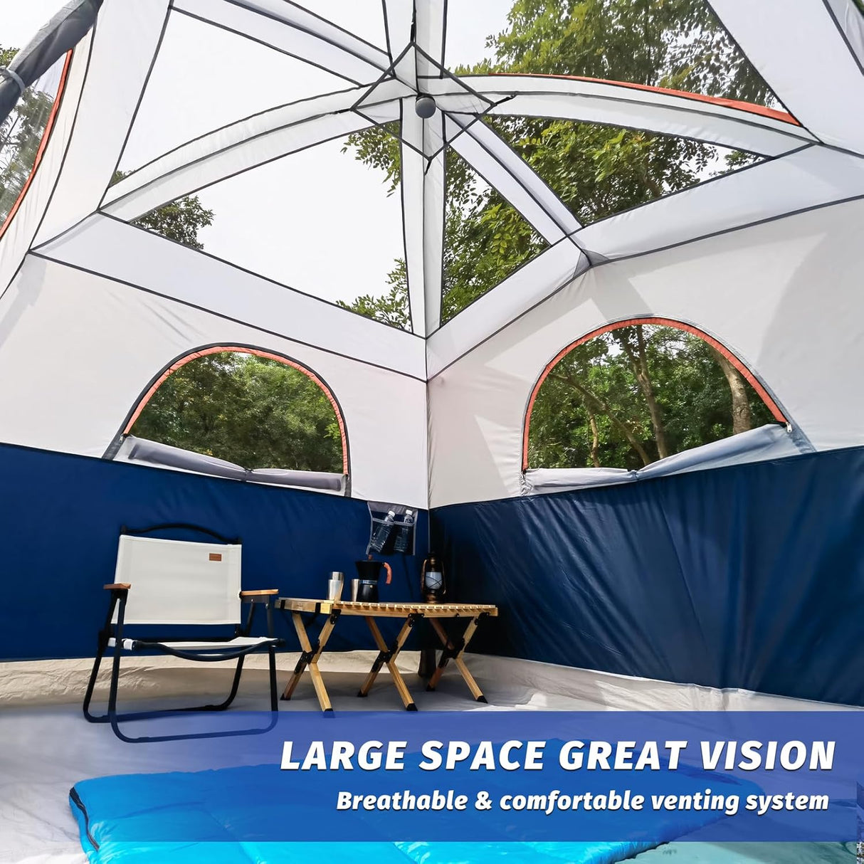 Tienda de campaña UNP 6 personas, impermeable, fácil montaje, 10'x9