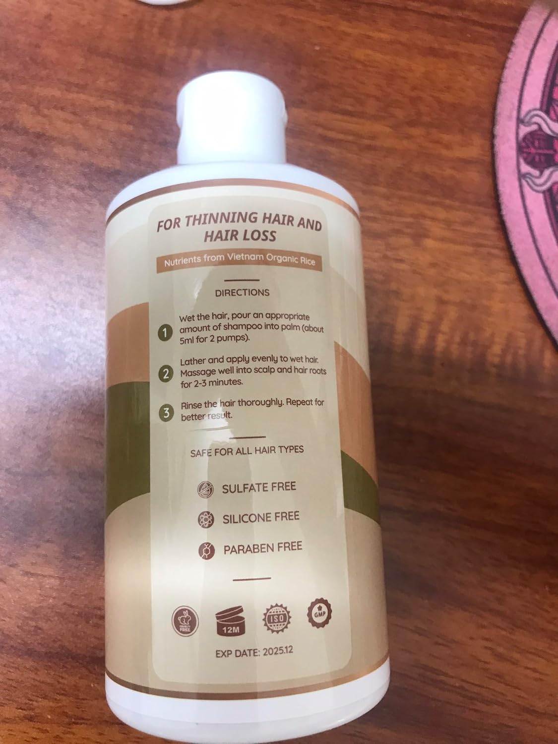 Champú y acondicionador de agua de arroz para el crecimiento