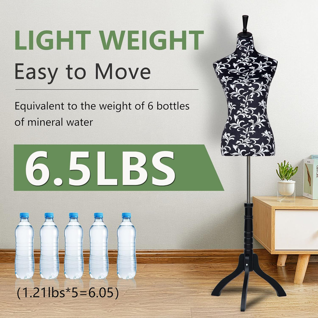 Maniquí femenino ajustable HDBH 59-67 para costura y exhibición