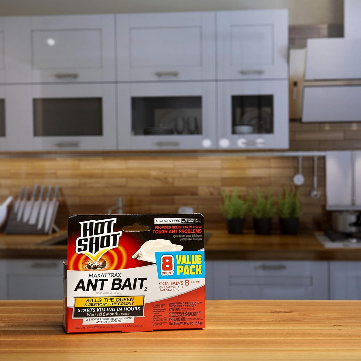 Cebo Ant Bait Hot Shot, Mata Reina y Colonia, 8 Cuenta
