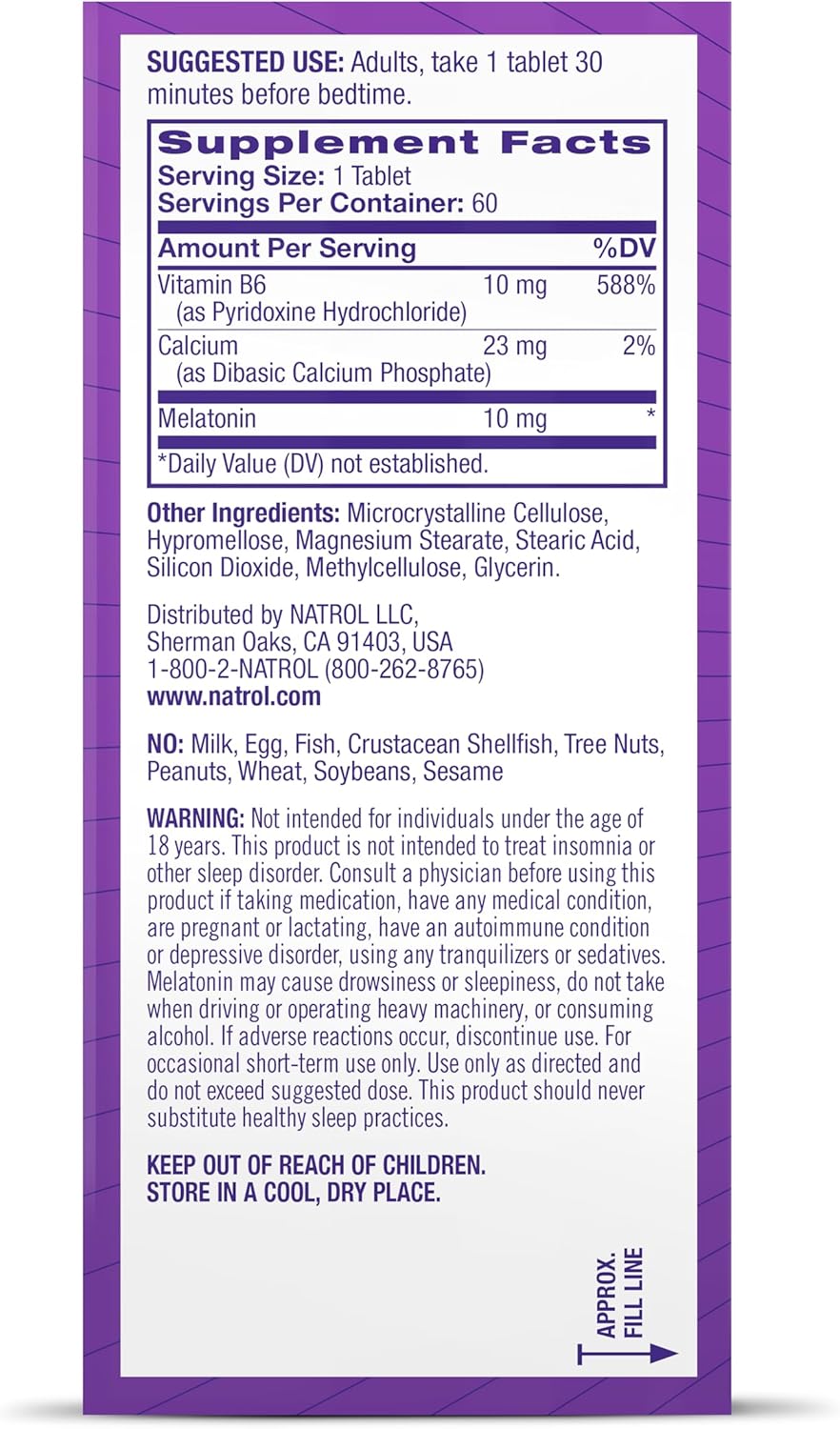 Natrol Sueño Avanzado Melatonina Liberación Prolongada, 10mg, 60 caps