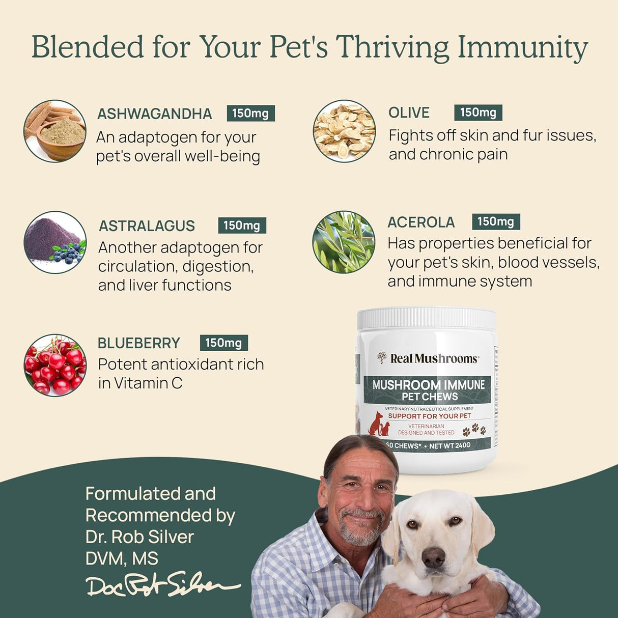 Masticables Inmunológicos con Hongos para Mascotas