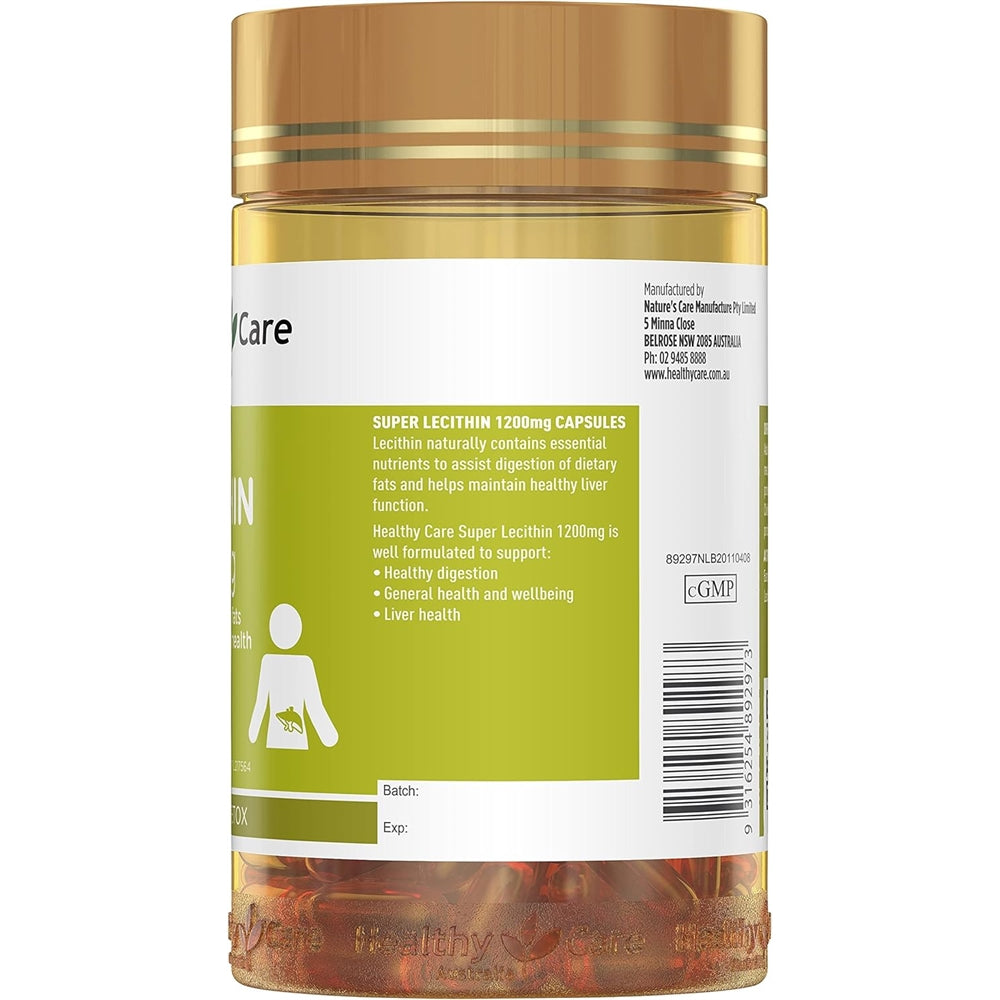 Suplementos Lecitina 1200mg 100 caps aceite de pescado