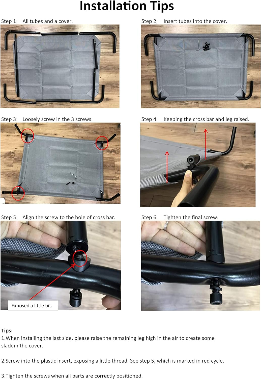 Cama Elevada para Mascotas PHYEX, Acero Resistente, 50.5 x 30.5