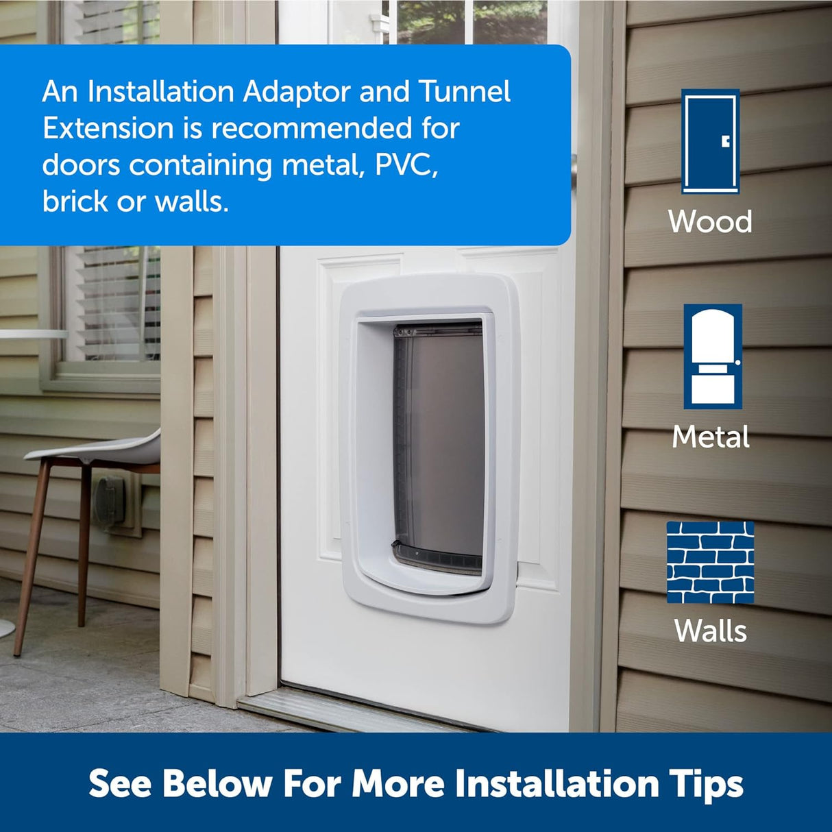 Extensión de túnel para puertas y paredes gruesas para gatos