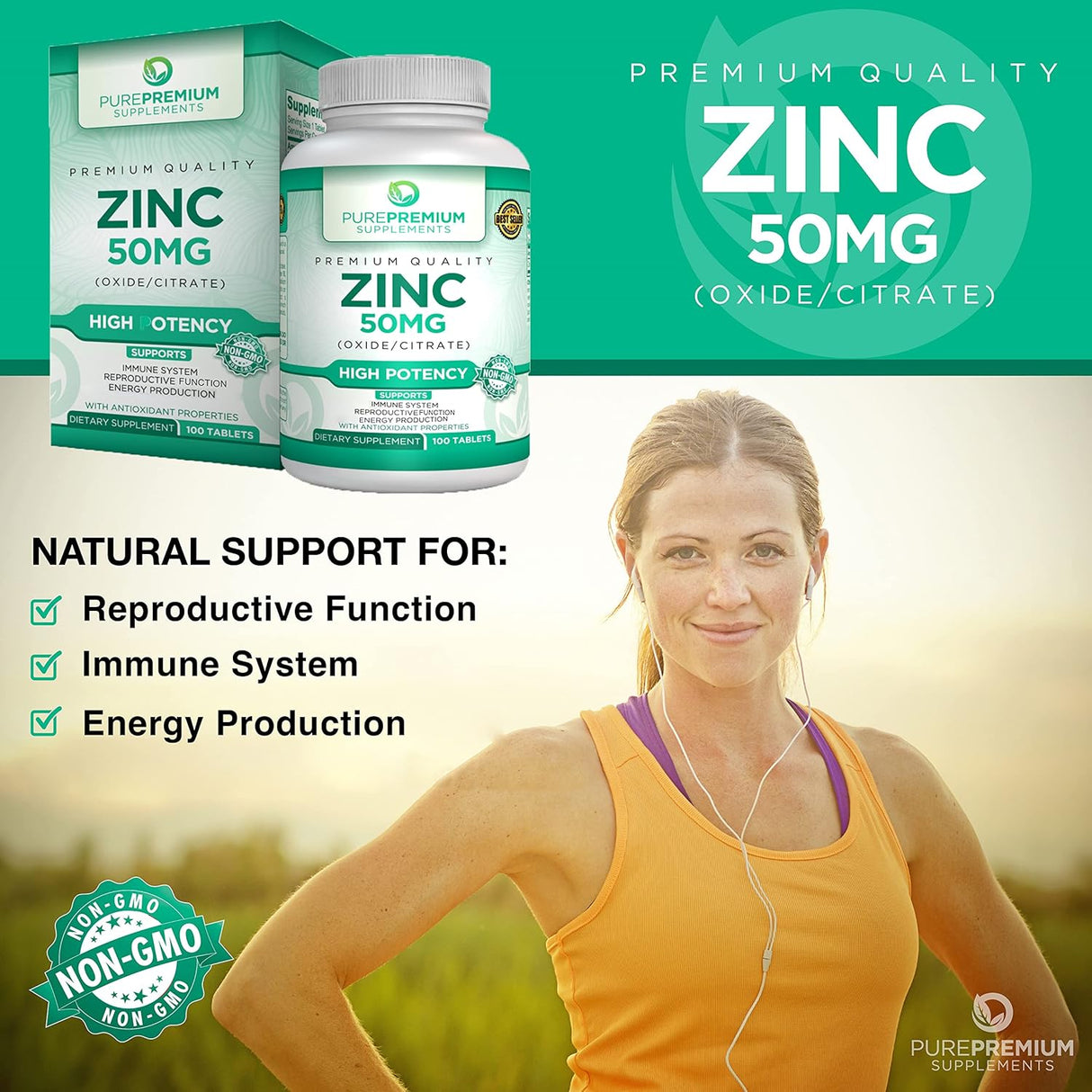 Suplementos Vitamina citrato de zinc óxido para adultos