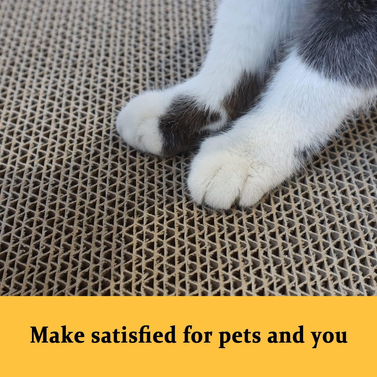 Almohadilla para rascar gatos con caja para gatos